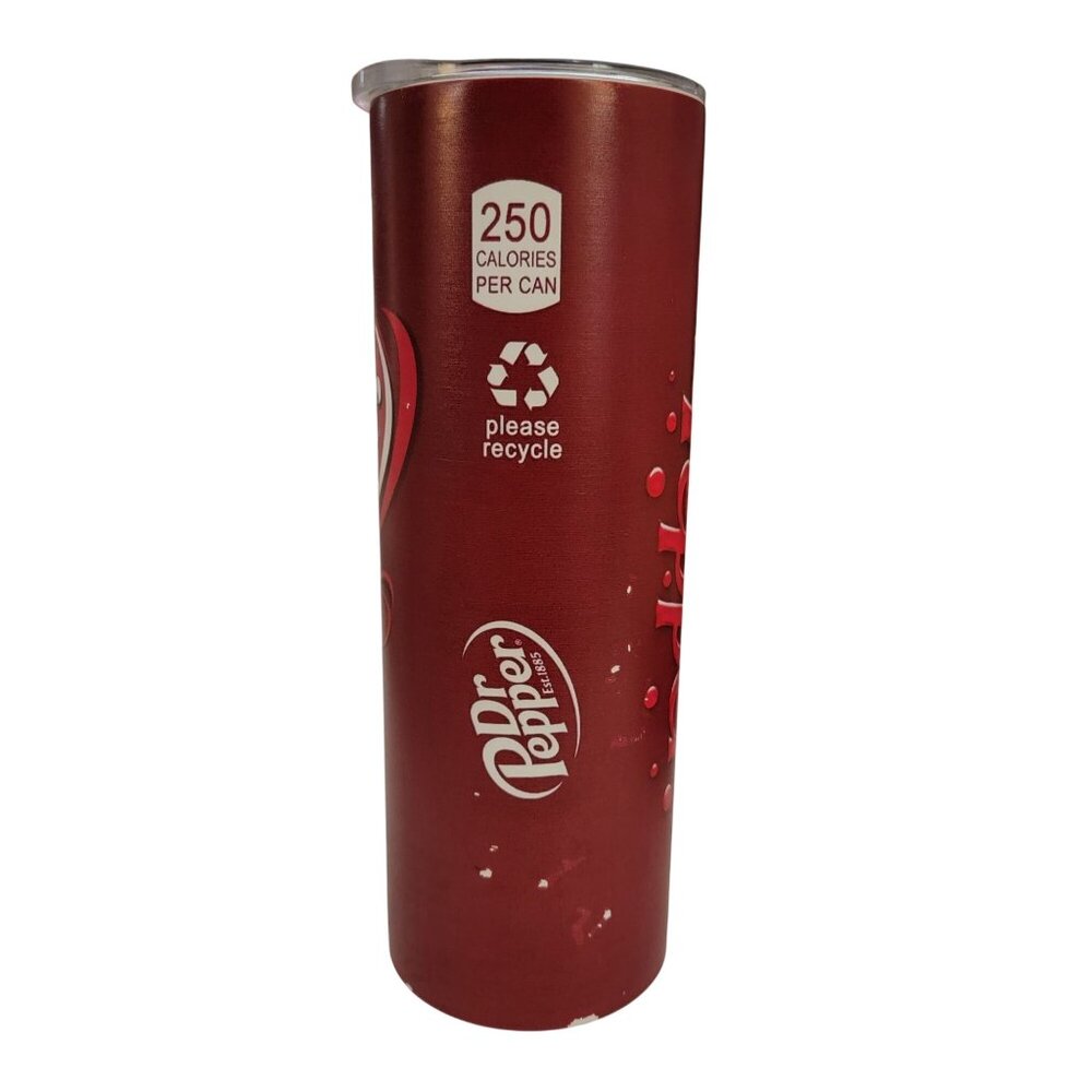 Dr Pepper Stainless Steel Tumbler 20 oz “23 Flavors” Travel Cup w/ Lid - Picture 2 of 5